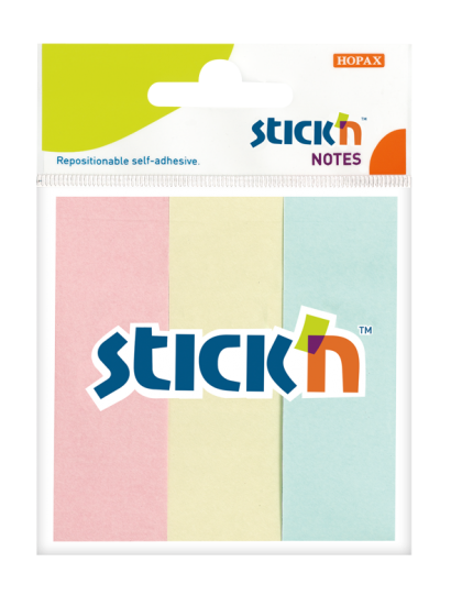 Značkovací bločky pastelový mix barev, 76 x 25 mm, 3x50 lístků