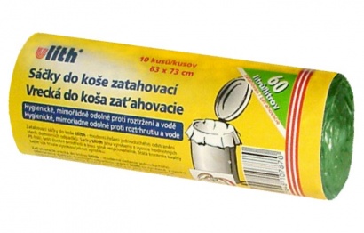 Zatahovací sáčky na odpad 60 litrů, 10 ks