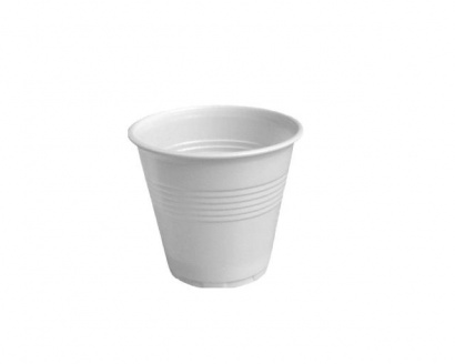 Plastové kelímky bílé, 80 ml,    100 ks