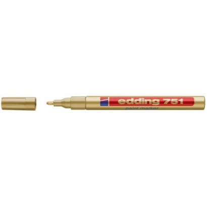 Lakový popisovač Edding 751, 1- 2 mm, zlatý
