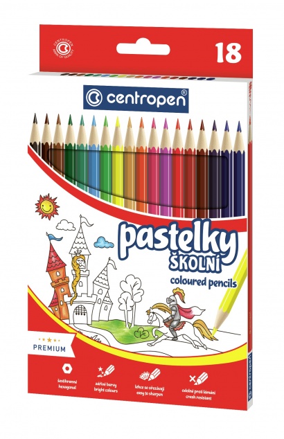 Pastelky Centropen sada 18 barev