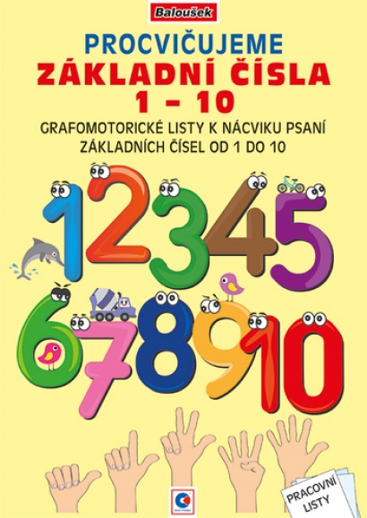 Grafomotorická omalovánka A4 Procvičujeme základní čísla