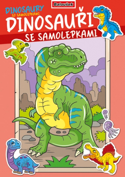 Omalovánka A4 se samolepkami Dinosauři Omalovánka A4 se samolepkami Dinosauři
