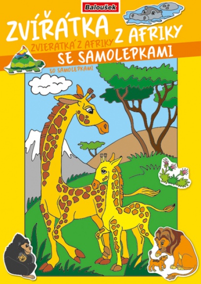 Omalovánka A4 se samolepkami Zvířátka z Afriky Omalovánka A4 se samolepkami Zvířátka z Afriky