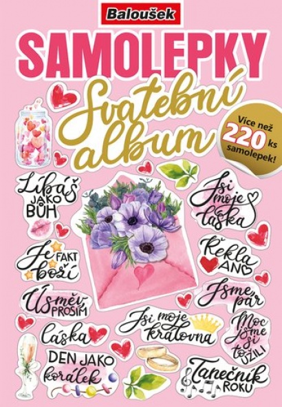 Samolepkový sešit Svatební album A5 16 stran 220 samolepek Samolepkový sešit Svatební album A5 16 stran 220 samolepek