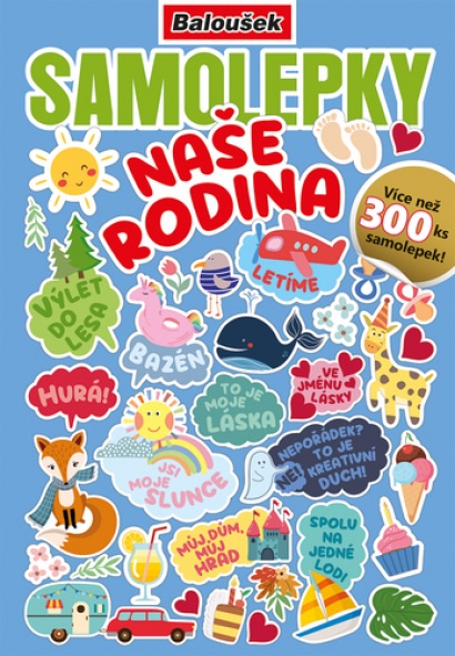 Samolepkový sešit Naše rodina A5 16 stran 300 samolepek Samolepkový sešit Naše rodina A5 16 stran 300 samolepek