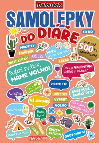 Samolepkový sešit Do diáře A5 16 stran 500 samolepek Samolepkový sešit Do diáře A5 16 stran 500 samolepek