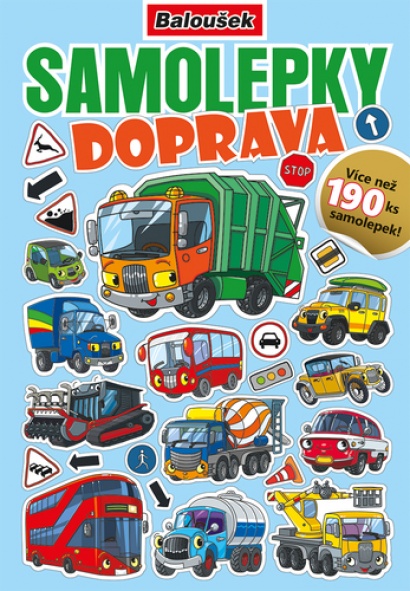 Samolepkový sešit Doprava A5 16 stran 190 samolepek Samolepkový sešit Doprava A5 16 stran 190 samolepek