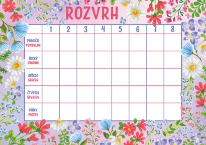 Rozvrh hodin Květiny