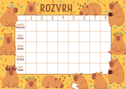 Rozvrh hodin Kapybary