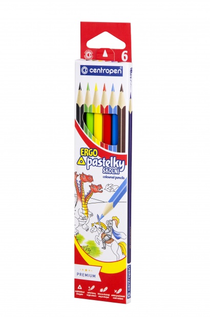 Trojúhelníkové pastelky 6 barev