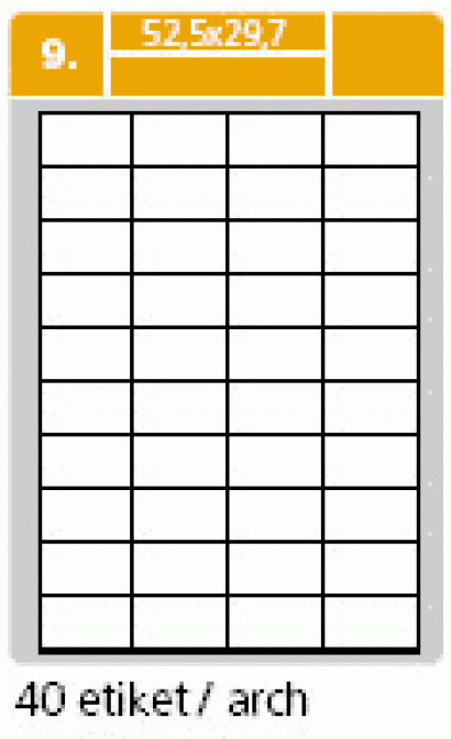Etikety Plus A4 52,5 x 29,7 mm bílé,100 archů