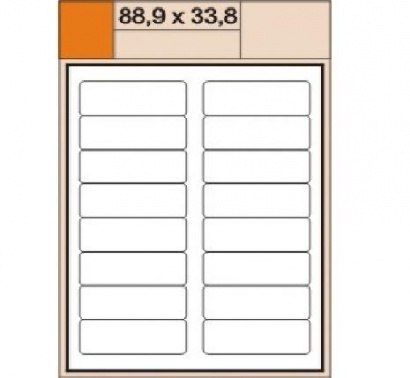 Etikety Print  A4 88,9 x 33,8 bílé,100 archů