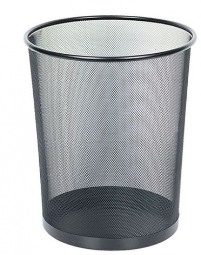 Odpadkový koš černý drátěný