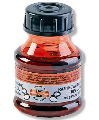 Razítková barva pro gumová razítka červená 50 ml